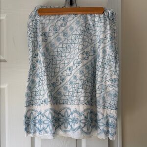 J. Jill Blue and White Mini Skirt